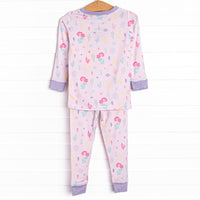 Ocean Floor Friends Bamboo Pajama Set, Pink