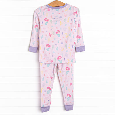 Ocean Floor Friends Bamboo Pajama Set, Pink