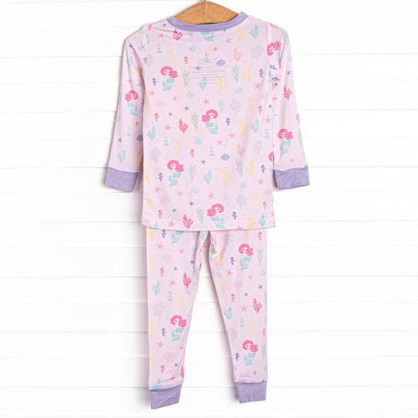 Ocean Floor Friends Bamboo Pajama Set, Pink