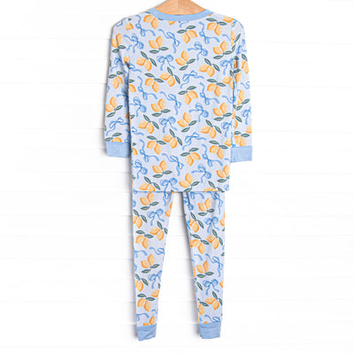 Lemon Grove Bamboo Pajama Set, Blue