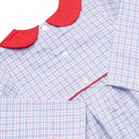 Firetruck French Knot Embroidered Bubble, Blue