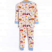 Harvest Haulin Bamboo Pajama Set, Blue