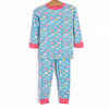 Shiny Scales Bamboo Pajama Set, Blue