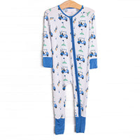 Putt and Play Bamboo Zippy Pajama, Blue