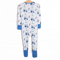 Putt and Play Bamboo Zippy Pajama, Blue