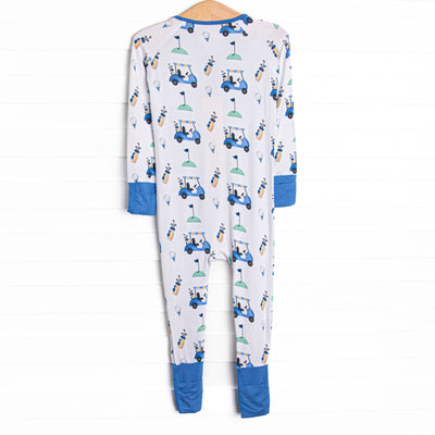 Putt and Play Bamboo Zippy Pajama, Blue