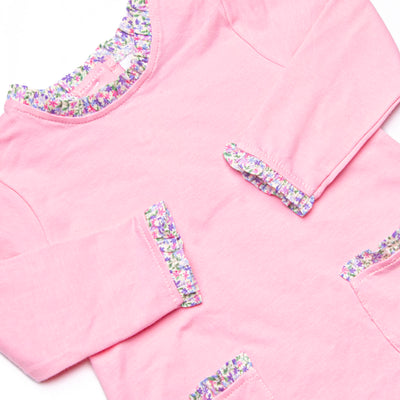Petal Pocket Posies Ruffle Legging Set, Pink