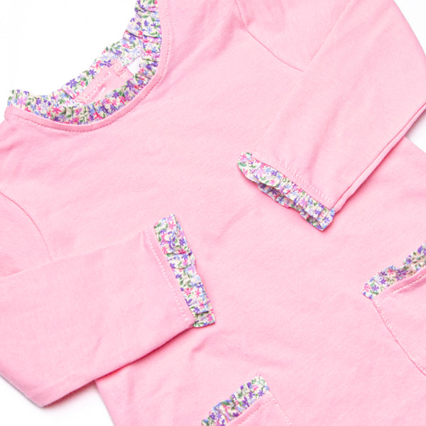 Petal Pocket Posies Ruffle Legging Set, Pink