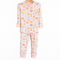 Harvest Season Bamboo Pajama Set, Pink