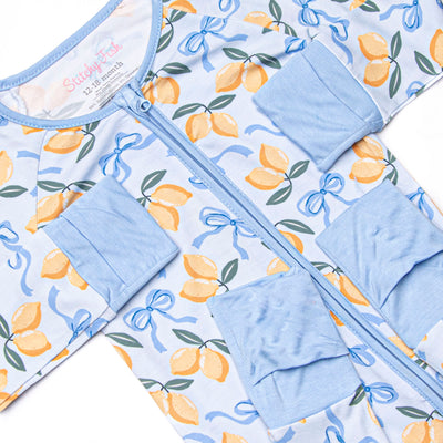 Lemon Grove Bamboo Zippy Pajama, Blue