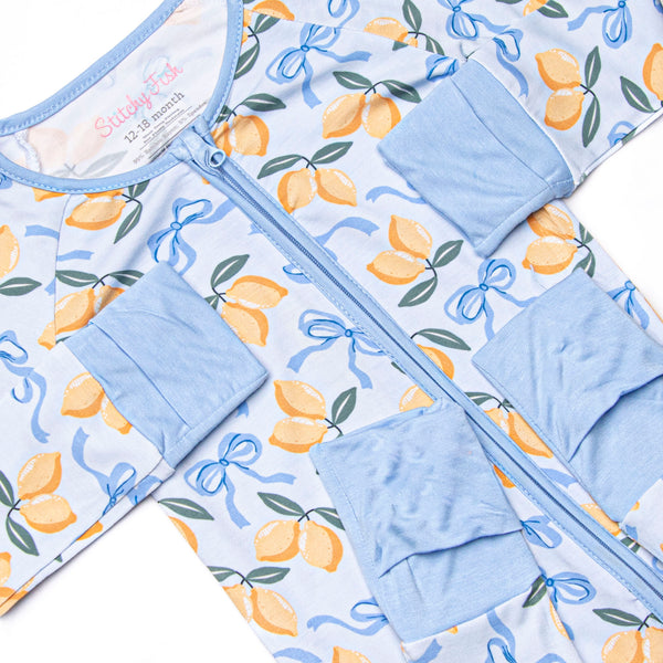 Lemon Grove Bamboo Zippy Pajama, Blue