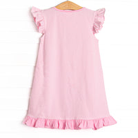 Sea Turtle Season Applique Dress, Pink