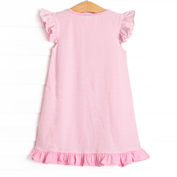 Sea Turtle Season Applique Dress, Pink
