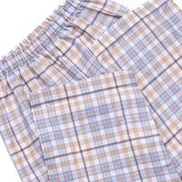 Tilling Tractor French Knot Embroidered Polo Pant Set, Blue