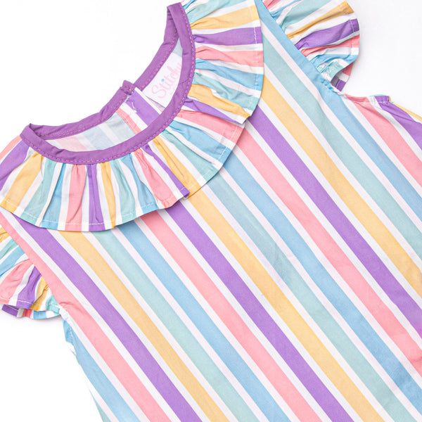 Sherbet Scoops Applique Dress, Purple