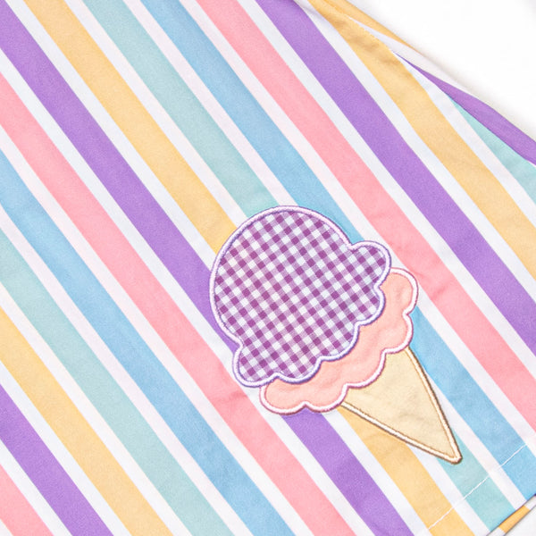 Sherbet Scoops Applique Dress, Purple