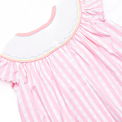 Siren Song Smocked Ruffle Short Set, Pink