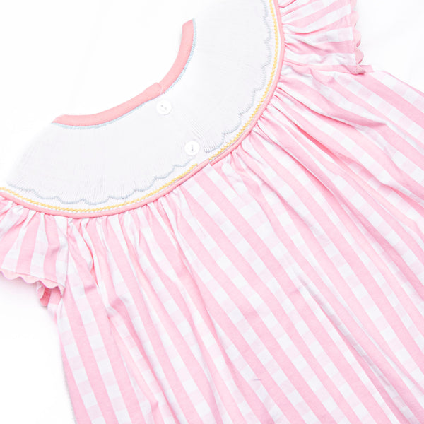 Siren Song Smocked Ruffle Short Set, Pink