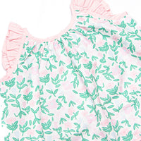 Patio Petals Ruffle Short Set, Green