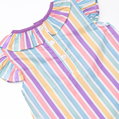 Sherbet Scoops Applique Dress, Purple