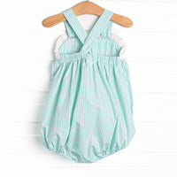 Striped Sails Smocked Bubble, Mint
