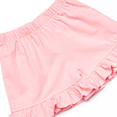 Siren Song Smocked Ruffle Short Set, Pink