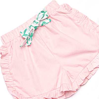 Patio Petals Ruffle Short Set, Green