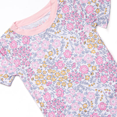 Ready, Set, Grow Bamboo Pajama Short Set, Pink