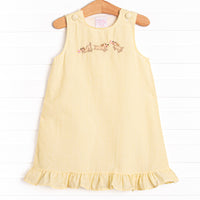 Go Fetch Applique Dress, Yellow