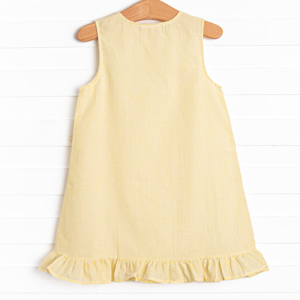 Go Fetch Applique Dress, Yellow