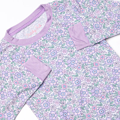 Lilac Love Bamboo Pajama Set, Purple