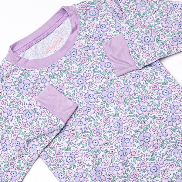 Lilac Love Bamboo Pajama Set, Purple