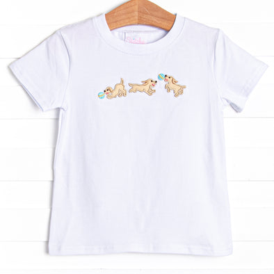 Go Fetch Applique Top, White