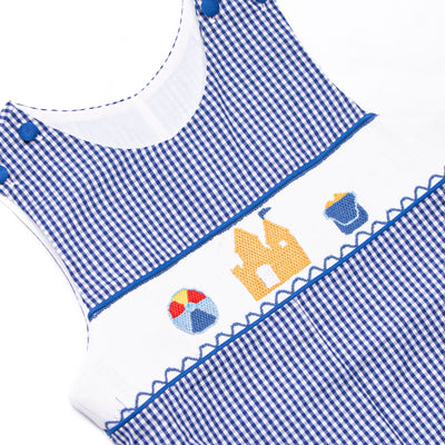 By the Sea Build Smocked Jon Jon, Royal Blue