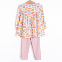 Harvest Season Legging Set, Pink