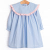 No Blue Days Swiss Dot Dress, Blue