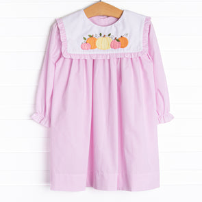 Pumpkin Patch Perfection Embroidered Dress, Pink
