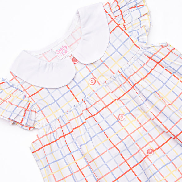 Problem Solver Plaid Collared Dress, Red