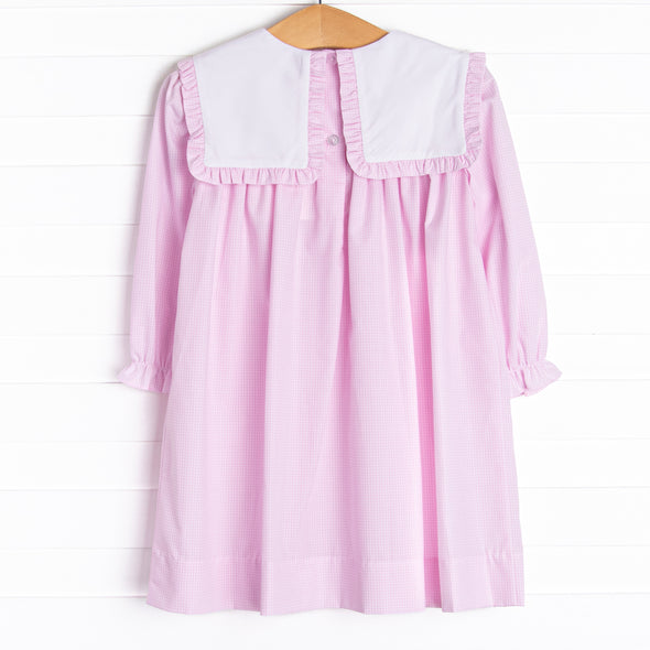 Pumpkin Patch Perfection Embroidered Dress, Pink
