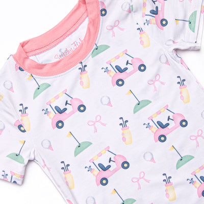 Putt and Play Bamboo Pajama Short Set, Pink