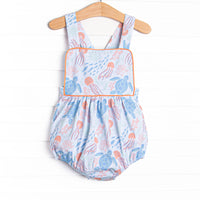Sea Turtle Season Sunsuit, Blue