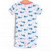 Oceanside Stripes Bamboo Pajama Short Set, Blue