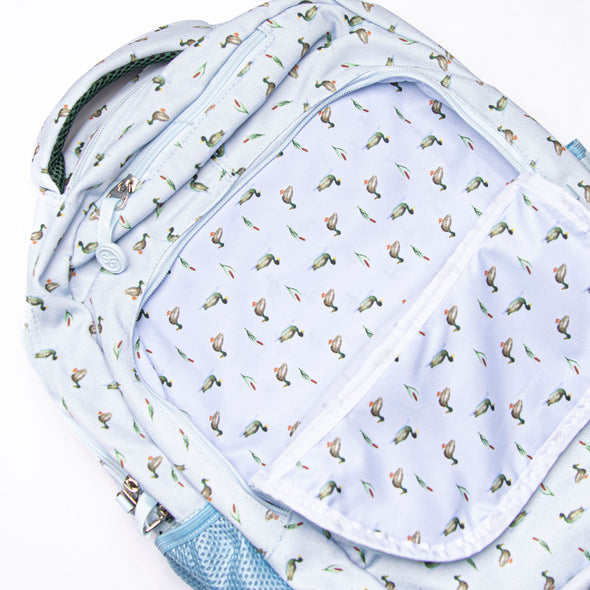Migrating Mallards Oxford Backpack, Blue