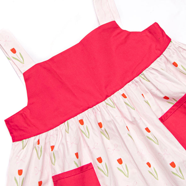 Truly Tulips Pocket Dress, Pink