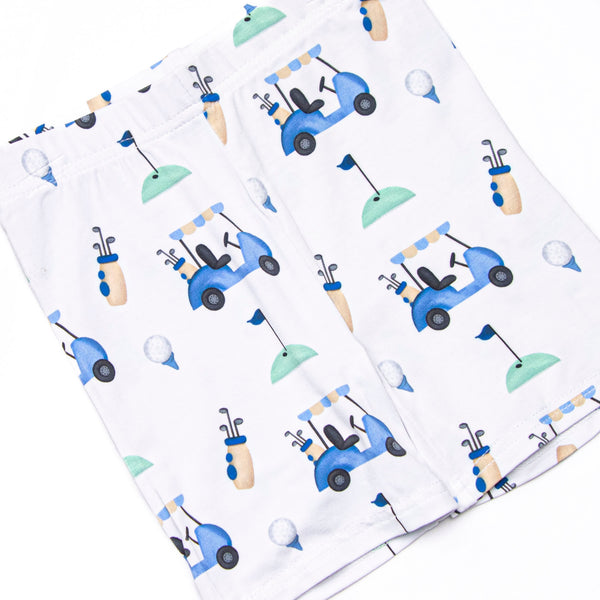 Putt and Play Bamboo Pajama Short Set, Blue