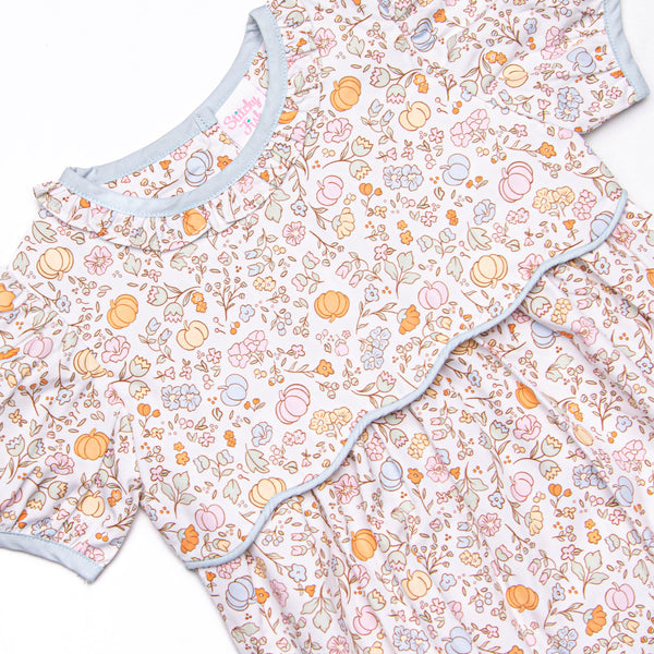 Harvest Florals Dress, Blue