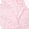 Quilted Ruffle Vest, Pink
