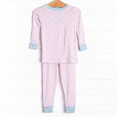 Passport to Paris Bamboo Pajama Set, Pink