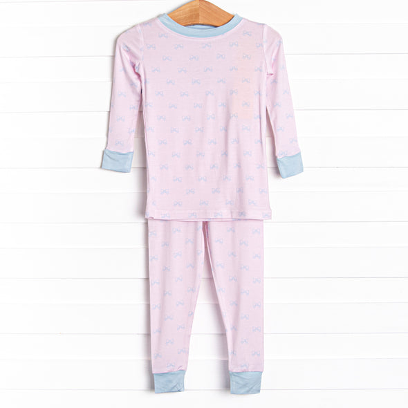 Passport to Paris Bamboo Pajama Set, Pink