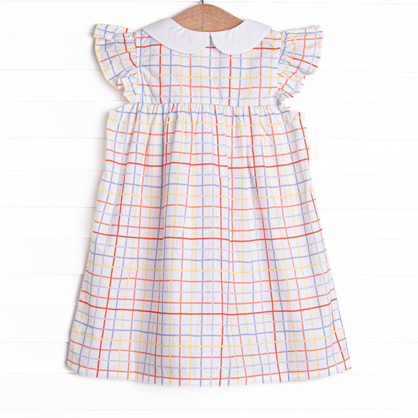 Problem Solver Plaid Collared Dress, Red